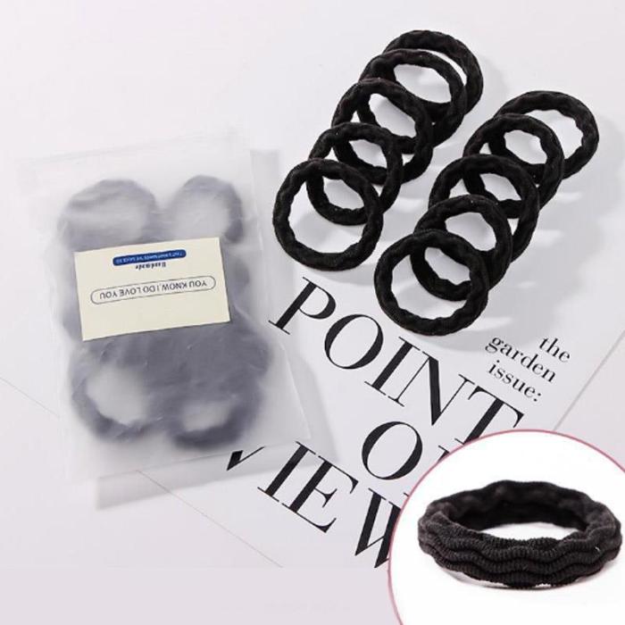 10PCS/Lot Women Girls Simple Basic Elastic Hair Bands Tie Scrunchie Ponytail Holder Rubber Bands Fas