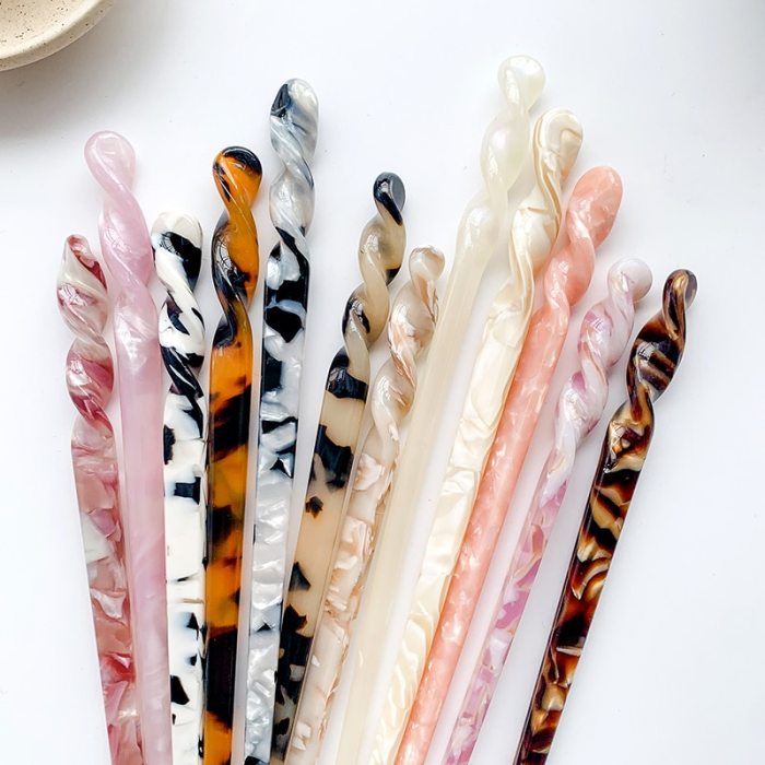 12 colors Hair Sticks Acetate Headbands For Women Elegance Lady Hairpins Fashion Hair Clip Hair Accessories Headwear