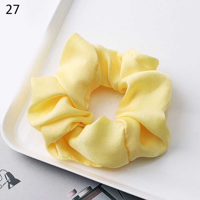 Solid Scrunchie Women Girls Elastic Hair Bands Accessories Gum For Women Tie Hair Ring Rope Ponytail Holder Headdress