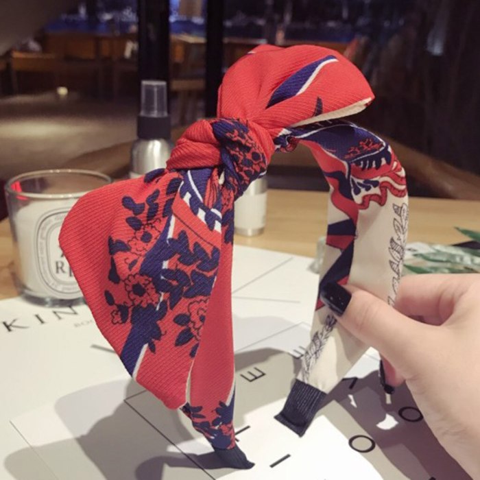 Fashion Lady Hair Hoop Girls Headband Ornaments Hairbands Fabric Bow Knot Hair Headwear Women Hair Accessories 903