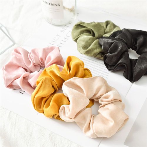 1 Pcs Lady Hair Scrunchies Ring Elastic Hair Bands Pure Color Bobble Sports Dance Velvet Soft Charming Scrunchie Hairband
