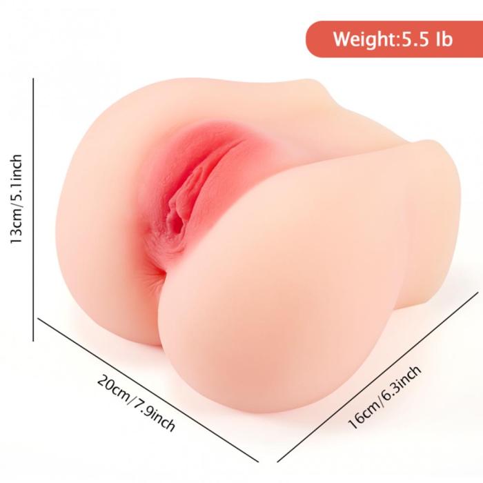 7.9'' Stimulation Pearls Realistic Pussy Ass Male Masturbator