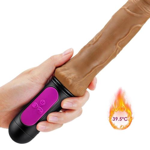 Heating Realistic Dildo-10 speed bend Soft huge dildo