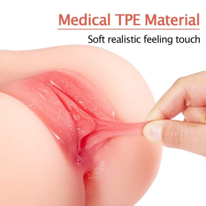 7.9'' Stimulation Pearls Realistic Pussy Ass Male Masturbator