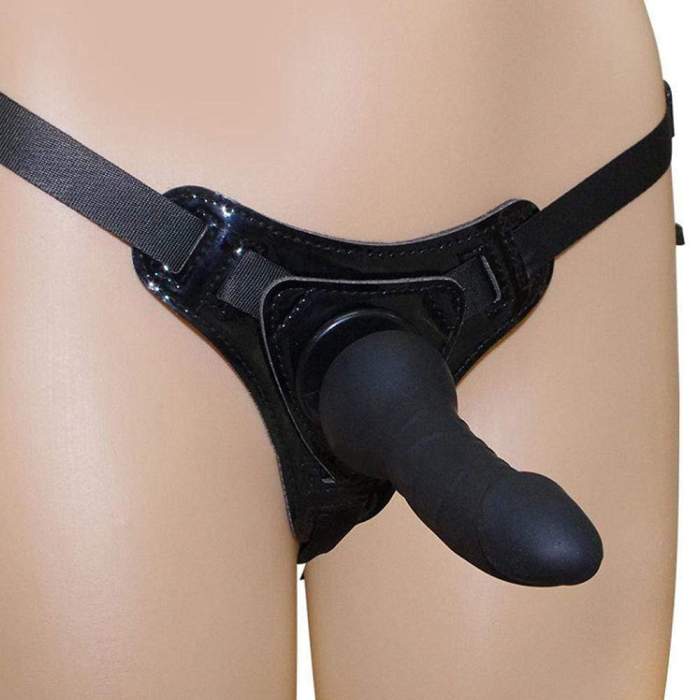 Slender Glans Adjustable Harness Strap-on Realistic Dildo