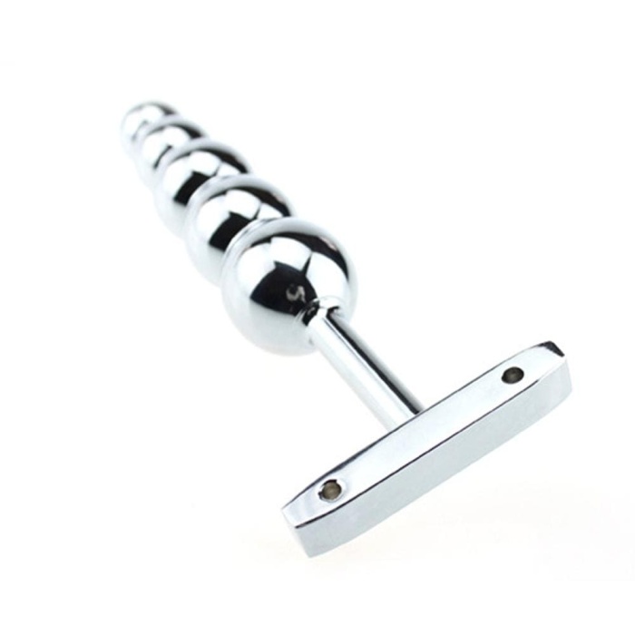T-Handle Metal Anal Beads Prostate Massager
