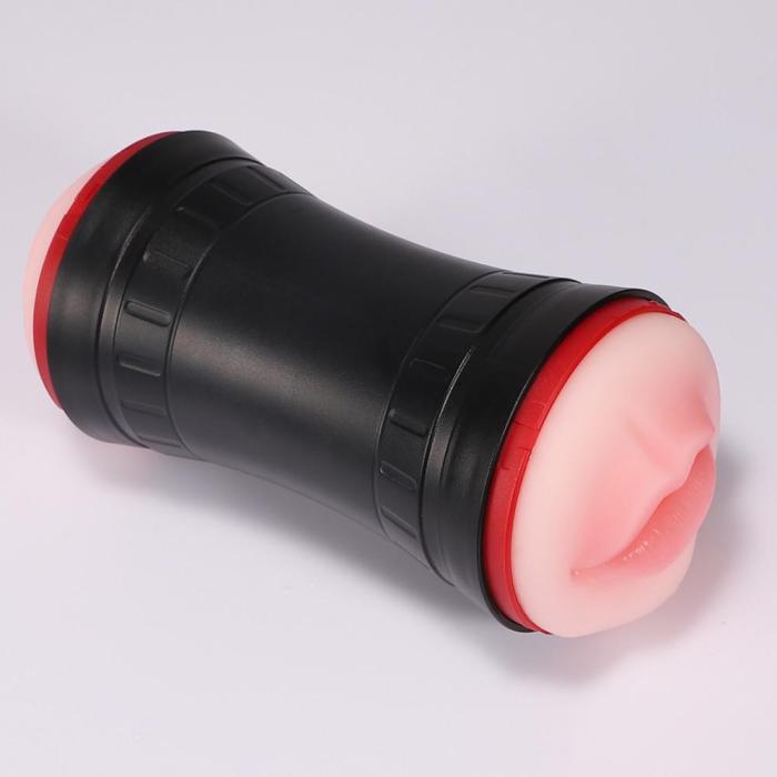 2 In 1 Realistic Textured Vagina Mouth Pocket Pussy Stroker