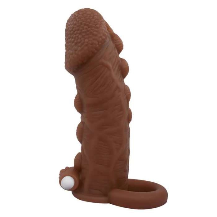 5.7'' 10 Vibrations Rough Glans Bumps Hollow Penis Sleeve