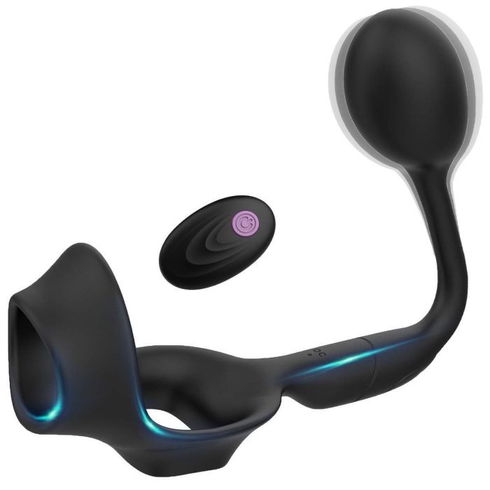 US$ 53.99 - PERLE Cock Ring With an Anal Vibrator