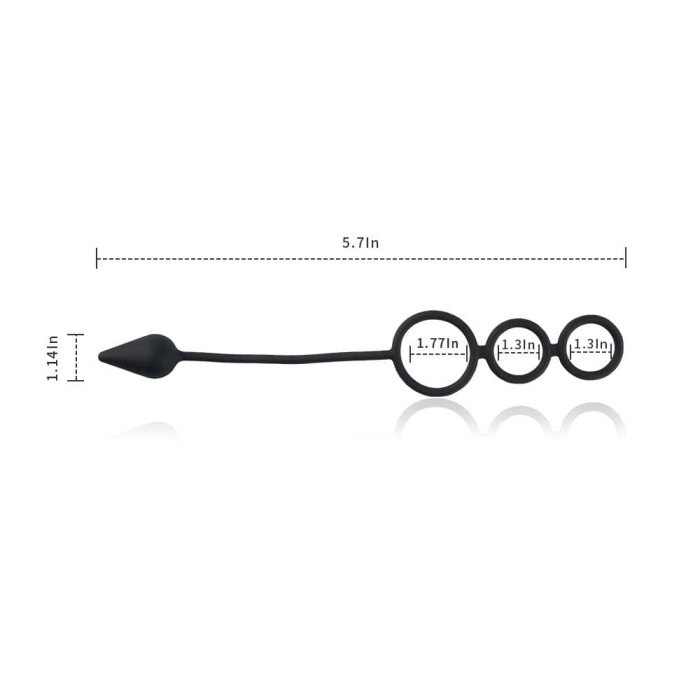 3 in 1 Cock Ring with Tapered Anal Plug