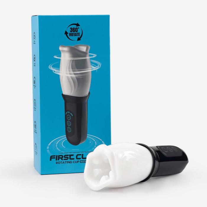 Bare Sleeve 4-frequncy Rotation 3 Speeds Oral Hands Free Masturbator