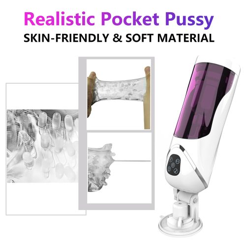 10 Vibrating Modes High Speed and Powerful Stimulation Thrusting & Rotating Male Masturbator Cup