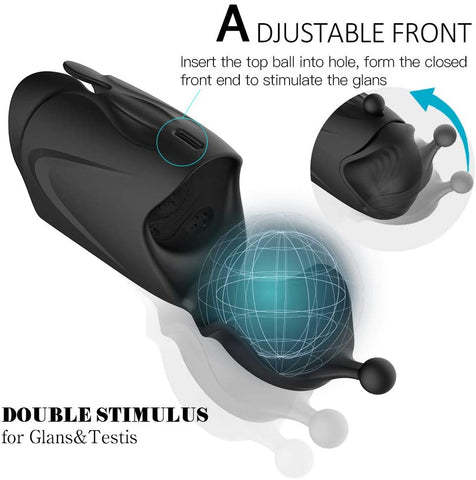 Hellofuntoys™ 2-Motor Penis Glans Training 10-Vibration Masturbation Cup