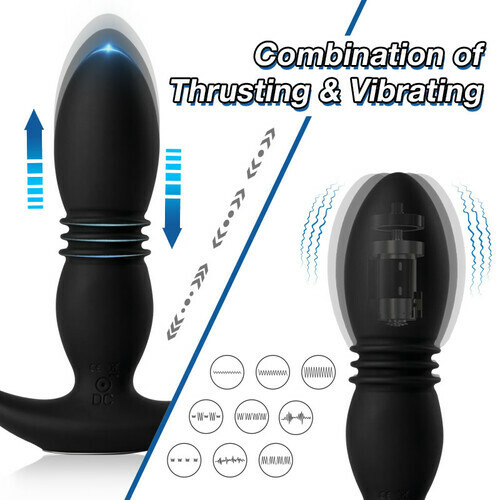 Hellofuntoys™ 3 Folds 7 Telescopic 7 Vibration Butt Plugs