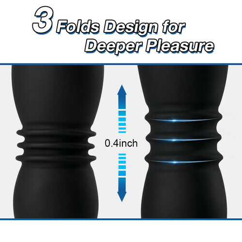 3 Folds Thrusting Vibration Butt Plugs