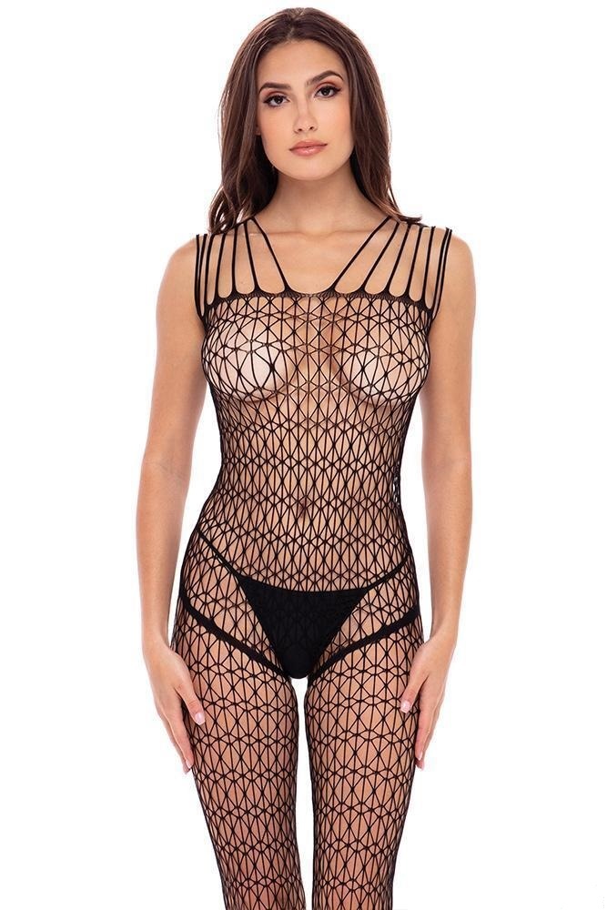 Crotchless Black Bodystocking