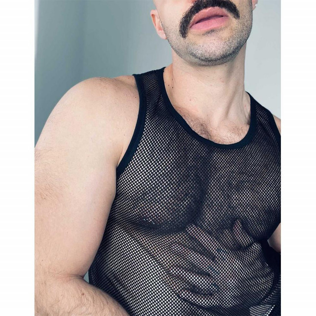 Sexbuyer  Black Mesh Tank Top S-XXL
