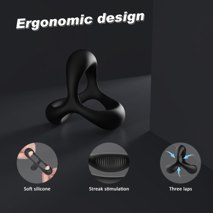 Hellofuntoys™ Triangle Silicone Cock Ring For Men Erection