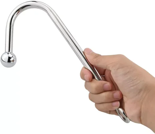 Hellofuntoys™ Stainless Steel Anal Hook With 3 Interchangeable Balls