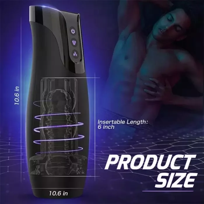 Automatic 7 Sucking and 7 Vibrating Male Masturbator