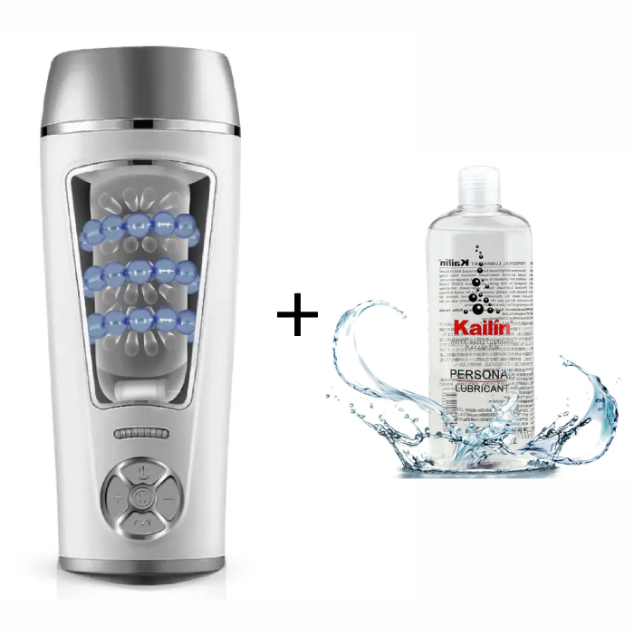 MIGYY 10 Thrusting 10 Speeds Massage Rings Male Masturbator Cup