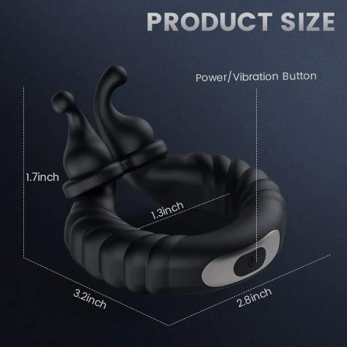 Separable Rabbit Rocker 11 Vibrating Cock Ring for Man