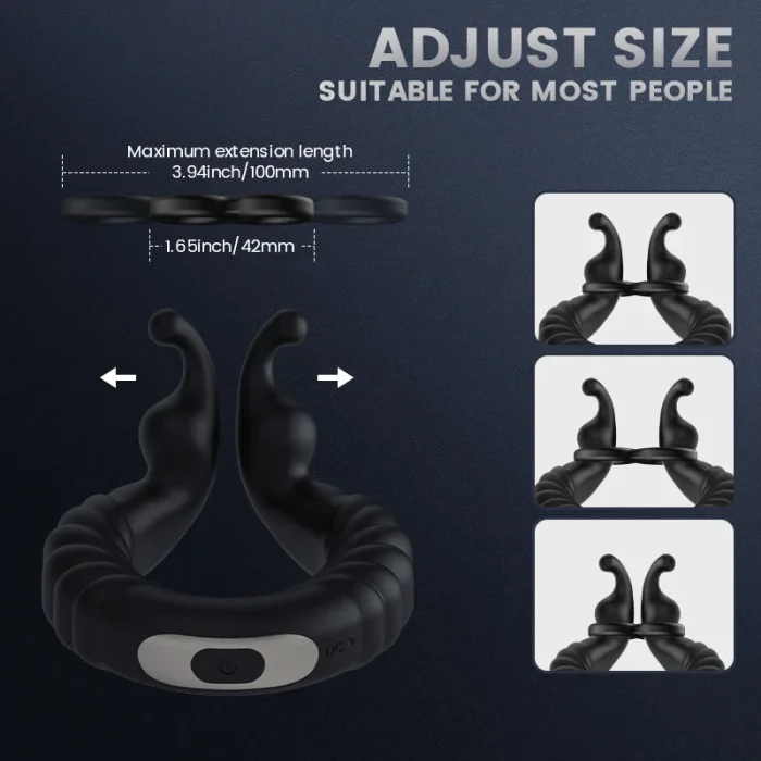 Separable Rabbit Rocker 11 Vibrating Cock Ring for Man