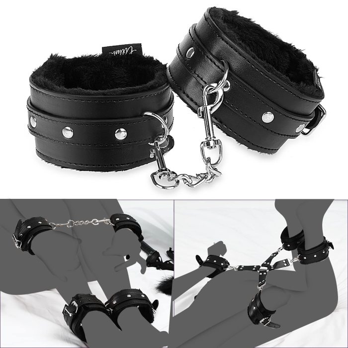11 Pcs BDSM Leather Bondage Sets Restraint Kits for Women and Couples