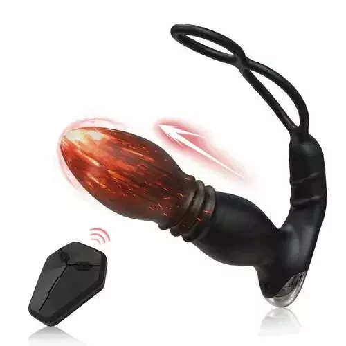 US$ 52.99 - 2 In 1 8 Thrusting 8 Vibration Cock Ring Anal Vibrator -  www.hellofuntoys.com