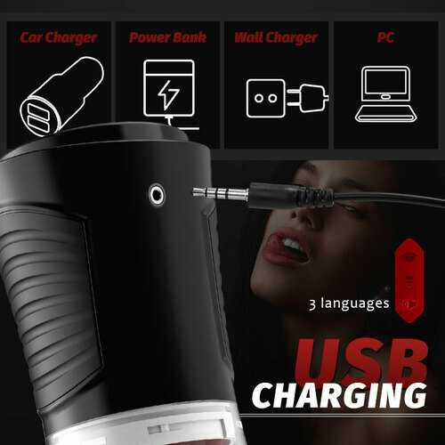 Hellofuntoys™ 4 Sucking Modes & 7 Tongue-Licking Male Masturbator Cup