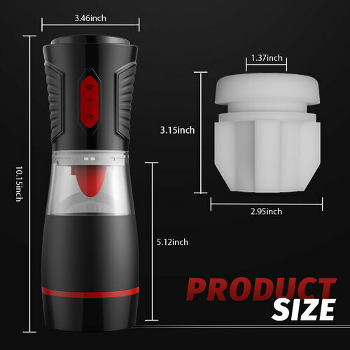 Hellofuntoys™ 4 Sucking Modes & 7 Tongue-Licking Male Masturbator Cup