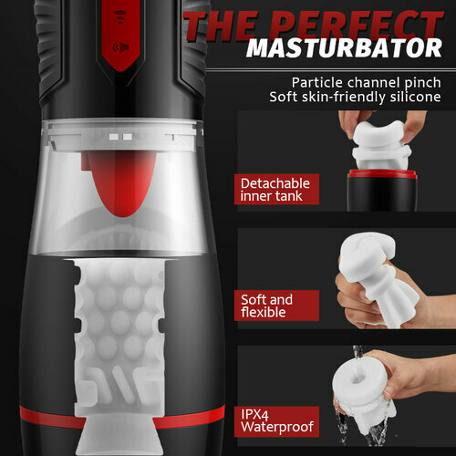 Hellofuntoys™ 4 Sucking Modes & 7 Tongue-Licking Male Masturbator Cup