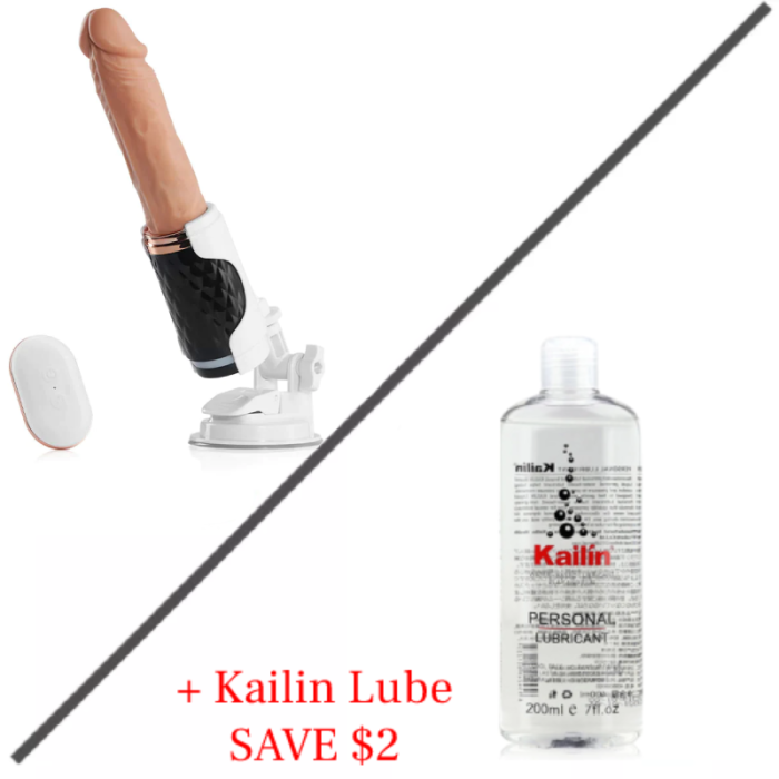 Hellofuntoys™ 5.4-Inch 7 Vibrating 7 Telescoping Silicone Dildo with Mount Base