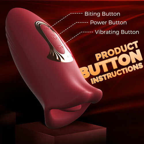Hellofuntoys™ Pressb 10 Biting & 10 Vibrating Modes Stimulate Nipple Clitoral Women Vibrator
