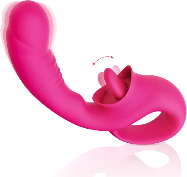 Hellofuntoys™ G-spot vibrator offers 10 licking and vibration patterns for women