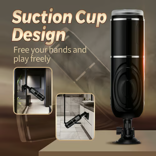 chainsaw 7 thrusting rotation male masturbator with suction base US$ 95.99 - Chainsaw 7 Thrusting Rotation Male Masturbator with Suction Base
