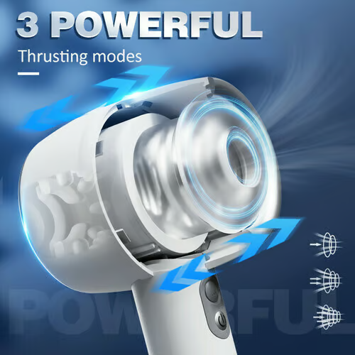 Hellofuntoys™ Automatic 3 Frequency Telescopic Handheld Male Masturbator