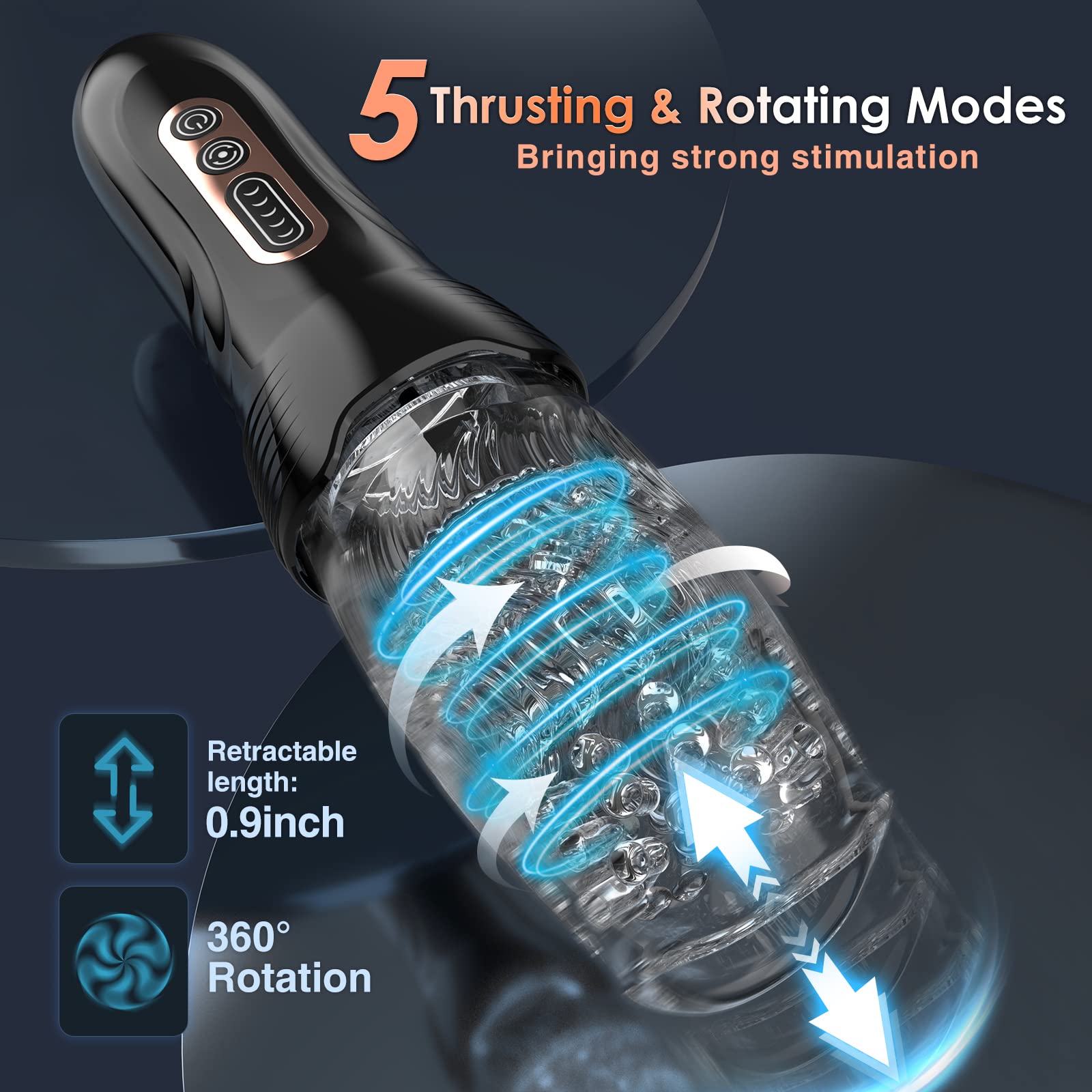 thrusting rotating male masturbator SVibe Snail Evo – Dual Masturbator – SVIBE main image 0