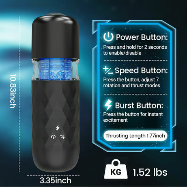 Hellofuntoys™ Hand-Free 7 Expansion Rotating Voice Function Masturbator Cup