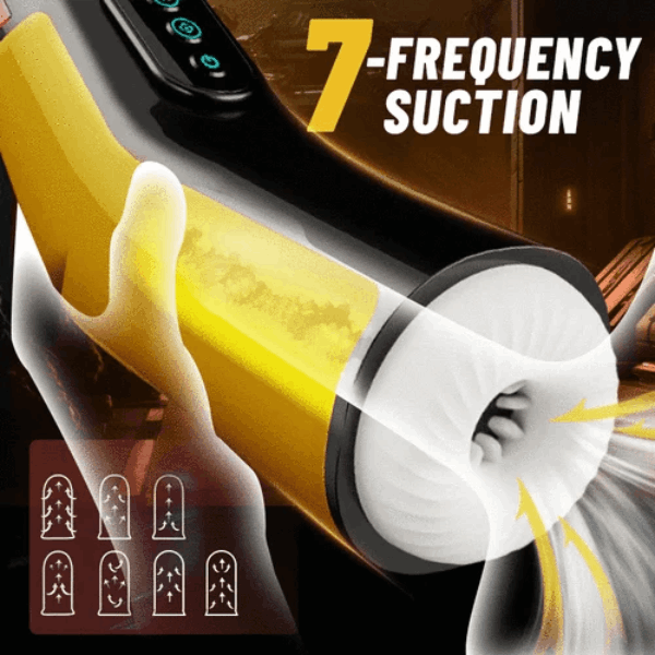 Hellofuntoys™ 7 Sucking 7 Vibrating Heating Male Masturbator