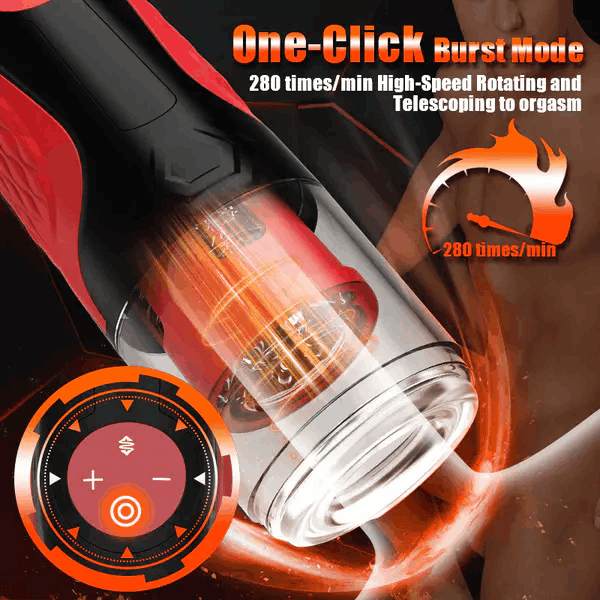 Hellofuntoys™ Automatic 5 Thrusting & Rotating for Penis Stimulation Masturbator Cup