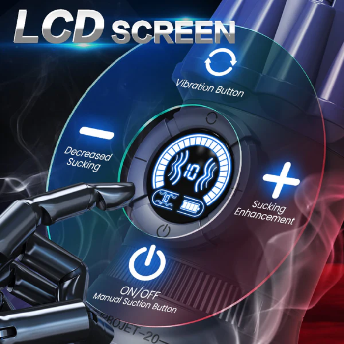 Hellofuntoys™&Leten - 10 Sucking 10 Vibrating Sexy Female Moaning and LCD Display Masturbator