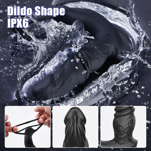 Hellofuntoys™ Bluetooth Remote Control 9 Thrusting Vibrating Prostate Massager with Penis Ring