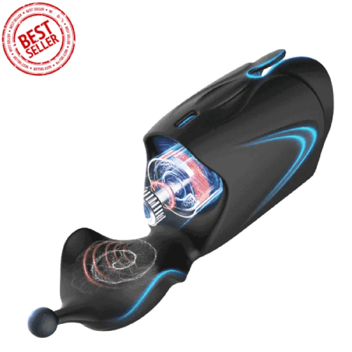 Hellofuntoys 2-Motor Penis Glans Training Masturbation Cup - 10 Vibrations, Medical-Grade Silicone Hellofuntoys 2-Motor Penis Glans Training Masturbation Cup - 10 Vibrations, Medical-Grade Silicone
