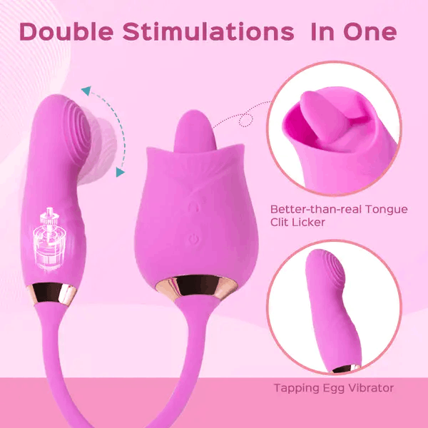 Momo - Rose Clit Licker & Tapping Egg Vibrator