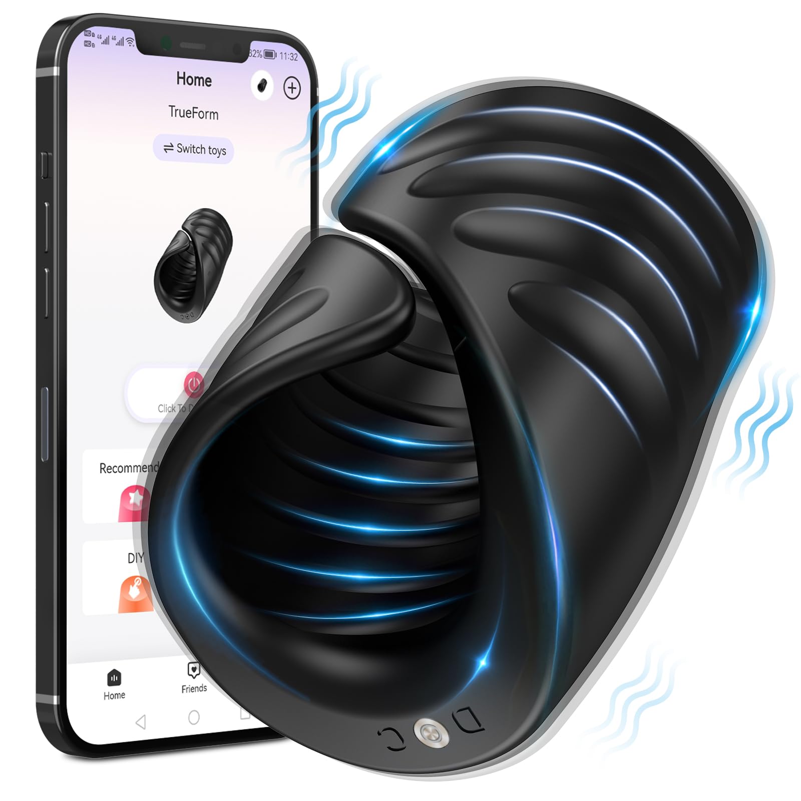 APP Control and 9 Vibration Modes Male Masturbator Penis Training Vibrator APP Control and 9 Vibration Modes Male Masturbator Penis Training Vibrator