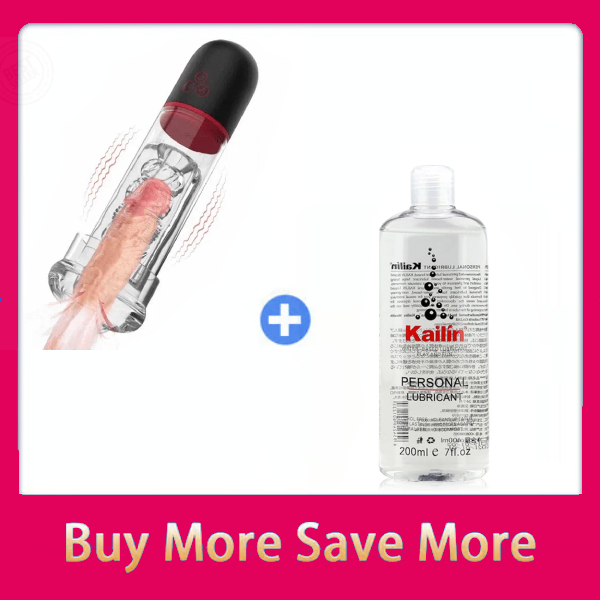 Hellofuntoys™ 9 Vibrating 9 Sucking Male Masturbator Penis Enlargement Pump