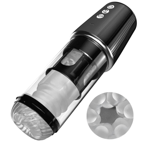 Hellofuntoys™ 5 Rotating 5 Sucking 7 Vibrating Masturbator & Training 2 IN 1 Adult Toys