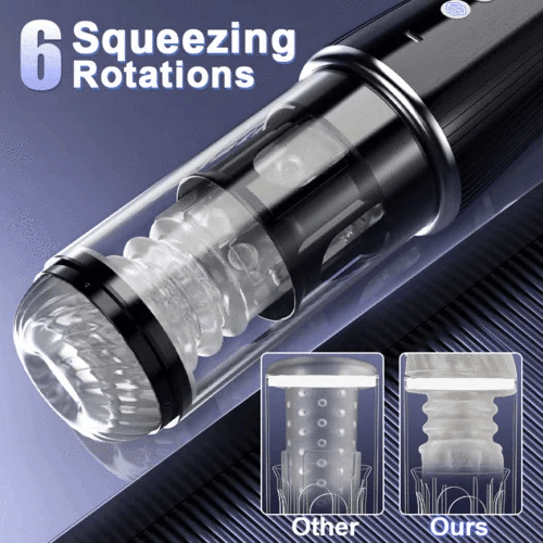 Hellofuntoys™ 5 Rotating 5 Sucking 7 Vibrating Masturbator & Training 2 IN 1 Adult Toys