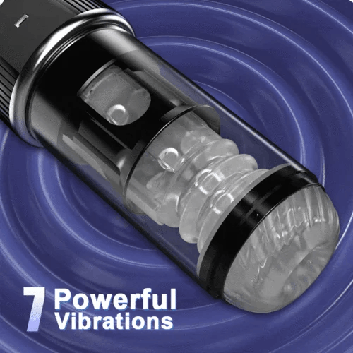 Hellofuntoys™ 5 Rotating 5 Sucking 7 Vibrating Masturbator & Training 2 IN 1 Adult Toys